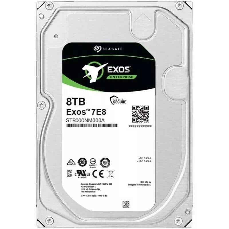 SEAGATE 8TB HDD EXOS Enterprise HDD Used with Hikvision CVR's 3.5 SAS