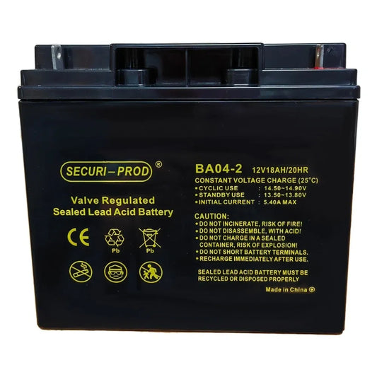 Securi-Prod 12V 18Ah sealed lead acid battery