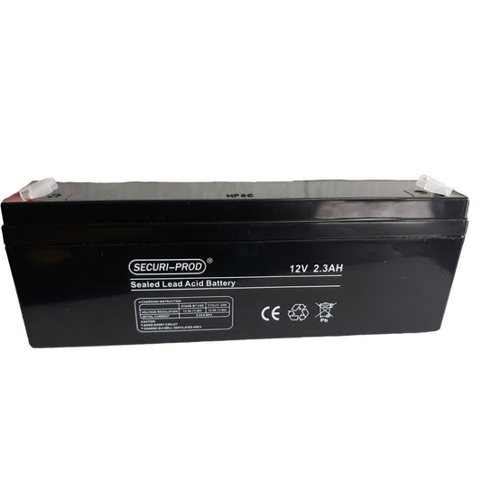 Securi-Prod 12V 2.3Ah sealed lead acid battery slim design