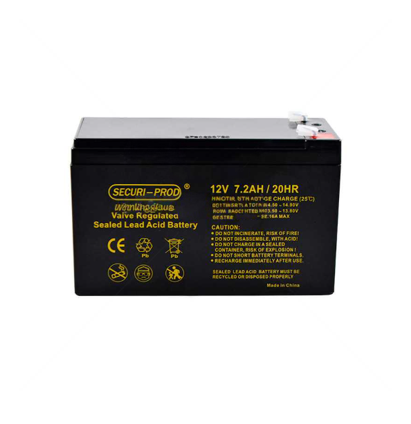 Securi-Prod 12V 7.2Ah sealed lead acid battery