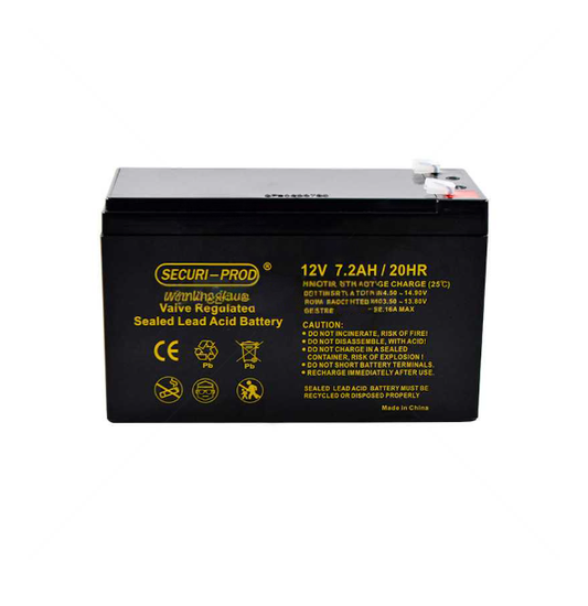 Securi-Prod 12V 7.2Ah sealed lead acid battery