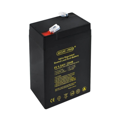 Securi-Prod 6V 4.5Ah sealed lead acid SLA battery