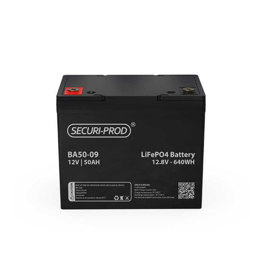 High capacity 12V 50Ah lithium iron phosphate battery for backup power and solar applications