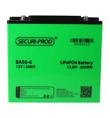 Securi-Prod 12V 20Ah Lithium LiFePO4 battery with BMS