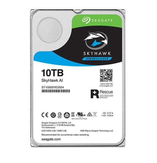 SEAGATE 10TB HDD Surveillance Storage SkyHawk AI Drive 3.5 Size SATA