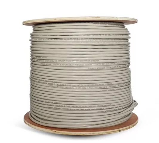 Linkbasic 305M Drum Cat5e Solid Shielded Grey FTP Cable