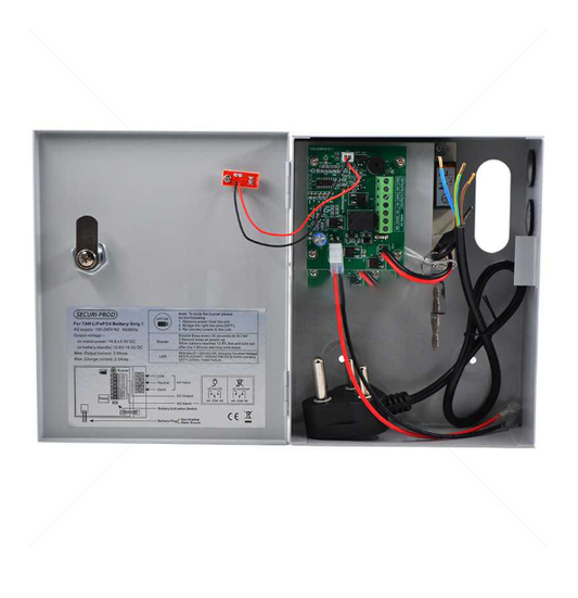 Lithium battery power supply with AC fail relay and buzzer