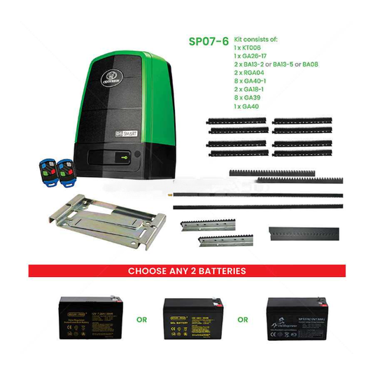 Centurion D6 SMART sliding gate kit with TX4 remotes
