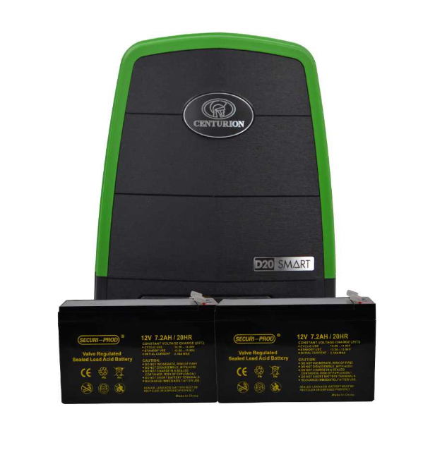 Centurion D20 SMART gate motor kit with 2x batteries