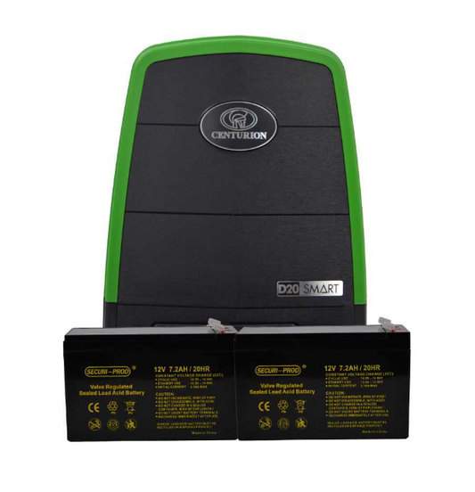 Centurion D20 SMART gate motor kit with 2x batteries
